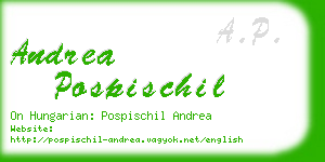 andrea pospischil business card